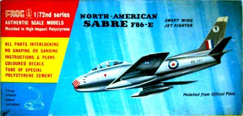  Коробка FROG 321P North American Sabre F-86E Swept Wing Jet Fighter, IMA, 1956